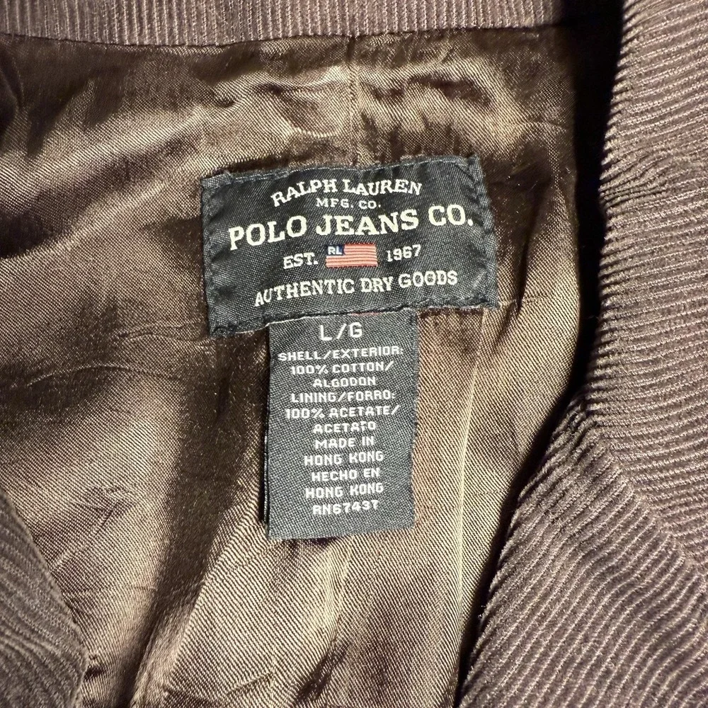 POLO JEANS Co. RALPH LAUREN Women's Brown Corduroy Jacket Size L Preppy - Picture 6 of 14